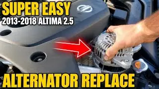 2013 2018 Nissan Altima Alternator Replace How to 2014 2015 2016 2017