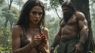 Human Giant and Beautiful Tribal Girl | Ancient Bond in the Savannah Jungle