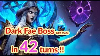 Dark Fae Final Boss battle hard mode in 42 turns - Raid Shadow Legends