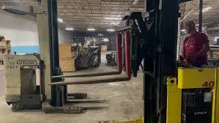 Hyster, model N40FR, 36V electric stand up forklift | Lot 10985 | Orbitbid
