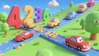 Count the Cars on the Number Track | Nursery Rhymes & Kids Songs