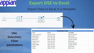 Export DSE to Excel | Export Data to Excel in Template | Appian Tutorial