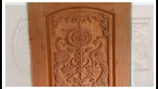Peacock door design in south indian door model design for old model custmer design wood carving