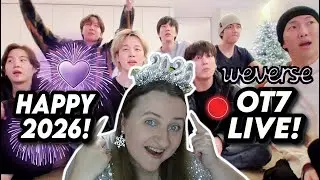 🔴 Реакция на прямой эфир BTS OT7 на Weverse (01.01.2026) 💜| Чимин, Шуга, RM, Чонгук, Джин, Джей-Х...
