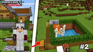I Made IRON FARM | PESurvival Series 1.21😨#minecraft 