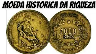 moeda historica da riqueza 1000 reis 1927. pe&ccedil;a incrivel muito colecionavel, valor atualizado 2021