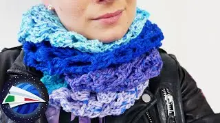 Sciarpa Primaverile con Fori in maglie alte e catenelle