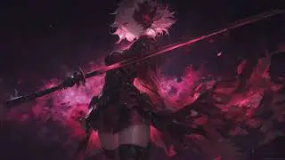 Anime Girl Red Sword Live Wallpaper