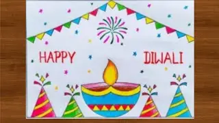 Diwali Special Drawing / Happy Diwali Poster Drawing Easy / Diwali Festival Drawing / Diwali Drawing