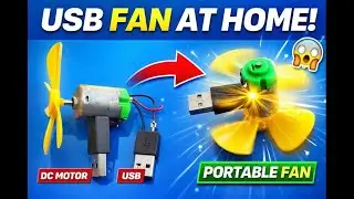 DIY USB FAN AT HOME! | Simple & Portable Fan Making | USB fan at home |mini project usb fan