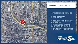More than 30 people detained following homeless camp sweep at Dorchester Park