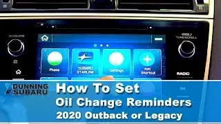 Настройка напоминаний о визите на сервисное обслуживание для Subaru Outback или Legacy 2020 года выпуска