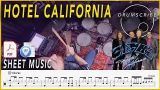 Hotel California - Eagles | DRUM SCORE Sheet Music | #17 DRUMSCRIBE
