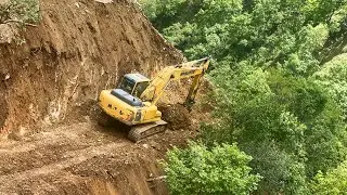 Building a Cliffside Highway on the World's Deadliest Roads | Excavator Planet