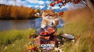 Cute Cat and Tiger Eating Together 🐱🐯 | Funny & Wholesome Animation