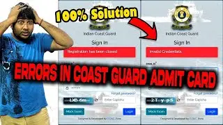 Invalid Credentails/Registration has been Closed Problem Solved 🔫100% Solution🔫 Coast Login Problem