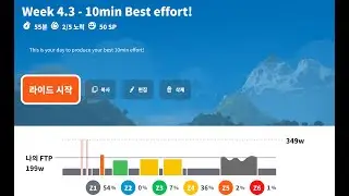 Zwift - 4 Week FTP Booster - Week 4.3 - 10min Best effort! in Watopia