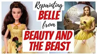 Emma Watson - Belle from Beauty and the Beast / Barbie Doll Repaint / How To Draw A Portrait #art