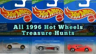 All 1996 Hot Wheels Treasure Hunts