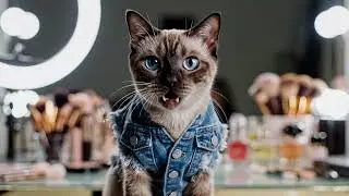 CAT does GRWM MODERN CAT😂😂😂😂😂😂😂😂😂#cat #moderncat #fypシ゚viral #funny #grwm