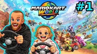 Darcie vs Daddy- Mario Kart World #1- WHO WILL WIN?! Mushroom Cup