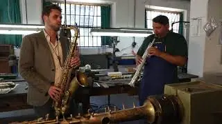 Ben Flocks and Marco Collazzoni playing inside Borgani Factory