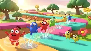 Fall Guys Wobbly Beans Bounced Off the Track AV1 | Nursery Rhymes for Kids & Kids Songs