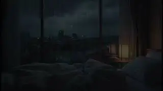 Rain Sounds in a Dark Bedroom | Soothing Rain for Calm Sleep
