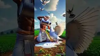 Farmer Saves a Pigeon | Emotional Animal Rescue Story | AI Video#ai #tree #save #moralstory #Viral