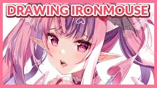 Drawing Vtuber Daughter, Ironmouse【Stream Archive】