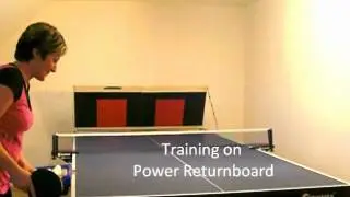 Table tennis beginners training with Returnboard