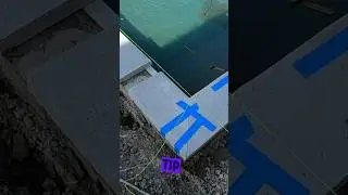 Установка бортика бассейна из травертина/брусчатки (совет) смотрите полное видео #уходзабастовкой...