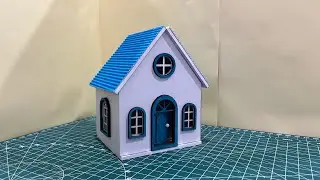How to make a Miniature Spring House from PVC cardboard/diy simple house idea 