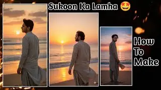 Khamoshi Mein Sukoon | Beach Sunset Cinematic Portrait | Realistic AI Photo Editing