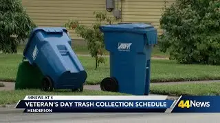 Veteran's Day trash collection schedule