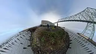 Foggy Day in Astoria /  Astoria–Megler Bridge #bridge #cinematic #fog  #insta360 #x5 #360video