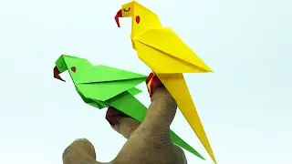 Easy Origami Paper Parrot | How to Make Paper Bird | DIY Back To School