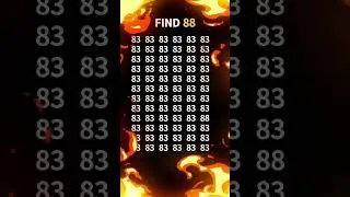 Test Your Visual Skills | How Fast Can You Spot 88 #brainteasers #opticalillusion #viral