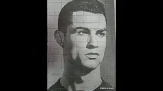 Cristiano Ronaldo portrait | in 5 steps |for beginners using grid method part 1