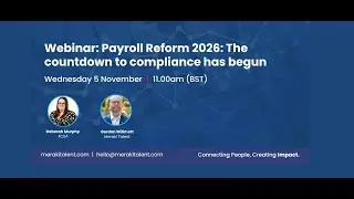 Webinar Payroll Reform 2026 The countdown to compliance has begun.