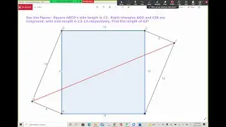 Solve one problem by Measuring, Geometry or Trigonometry