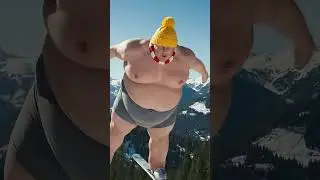 Body in Motion: Realistic AI TracSprint by Plus-Size Athlete&rdquo;#aishorts #bodypositivity #skispringen