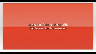Javascript Date to string with ISO format (with timezone)