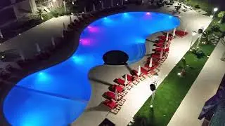 Royal Palace Hotel Shengjin at night