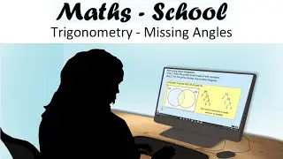 Trigonometry to find missing angles in right angle triangles - GCSE Maths lesson : (Maths - School)