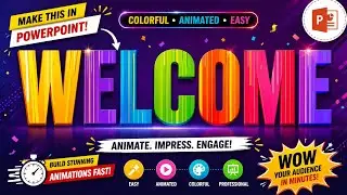 PowerPoint Welcome Animation Tutorial | PowerPoint Welcome Slide Animation | 