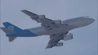 PLANE SPOTTING GE9X 747-400 TEST PLATFORM WORLDS LARGEST ENGINE