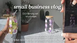 tips for taking aesthetically pleasing product photo s at home ON A BUDGET// Small Business Vlog