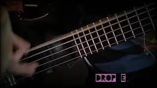 Warwick RB Vampyre 5 Bass low F# (octave below 8string) Dark Lord strings .175