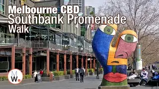 Melbourne CBD: Southbank Promenade Walk🚶‍♀️🎷🎺🎸😎【4K】